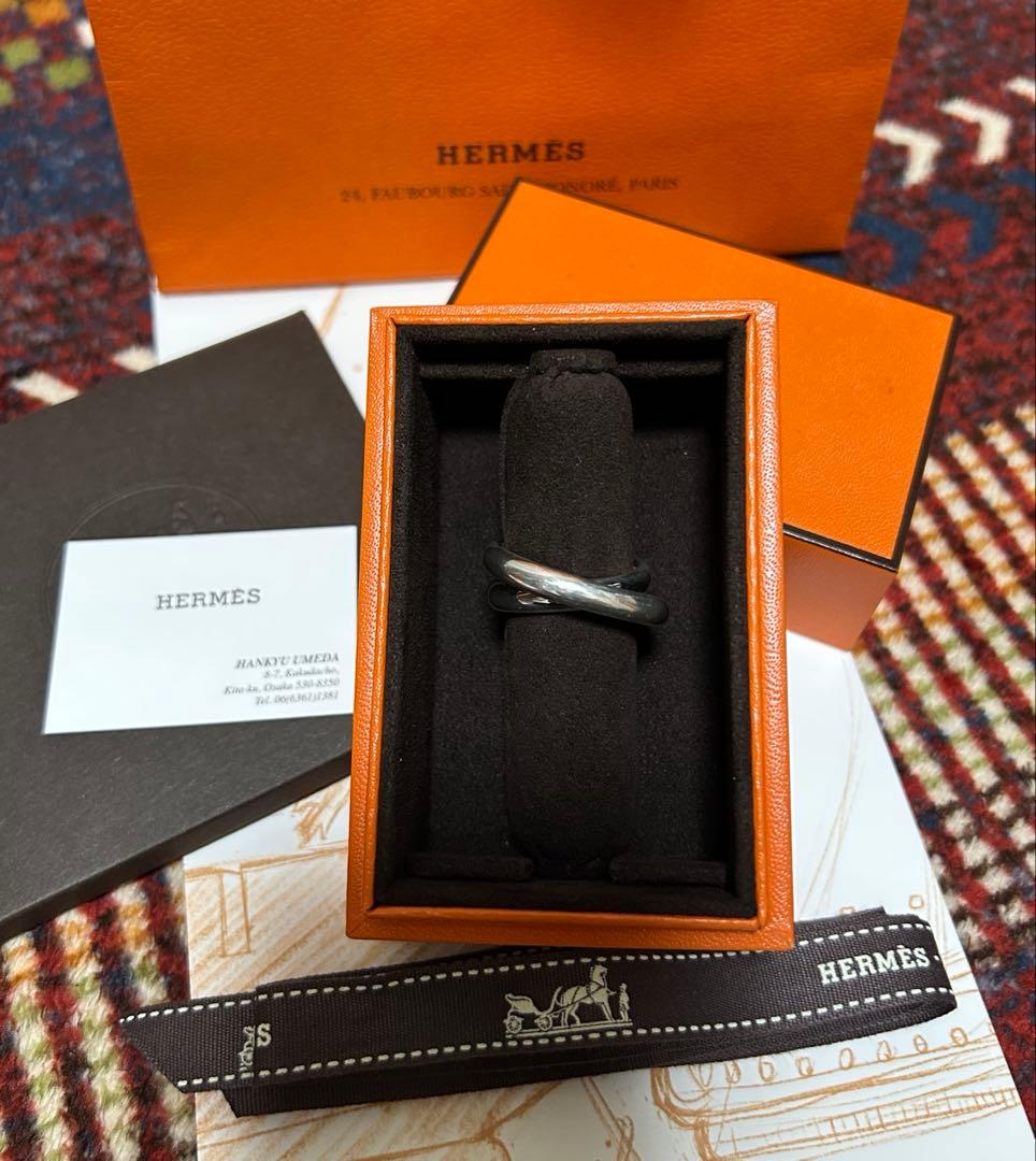 HERMES ヴェルティージュリング サイズ54号 シルバー