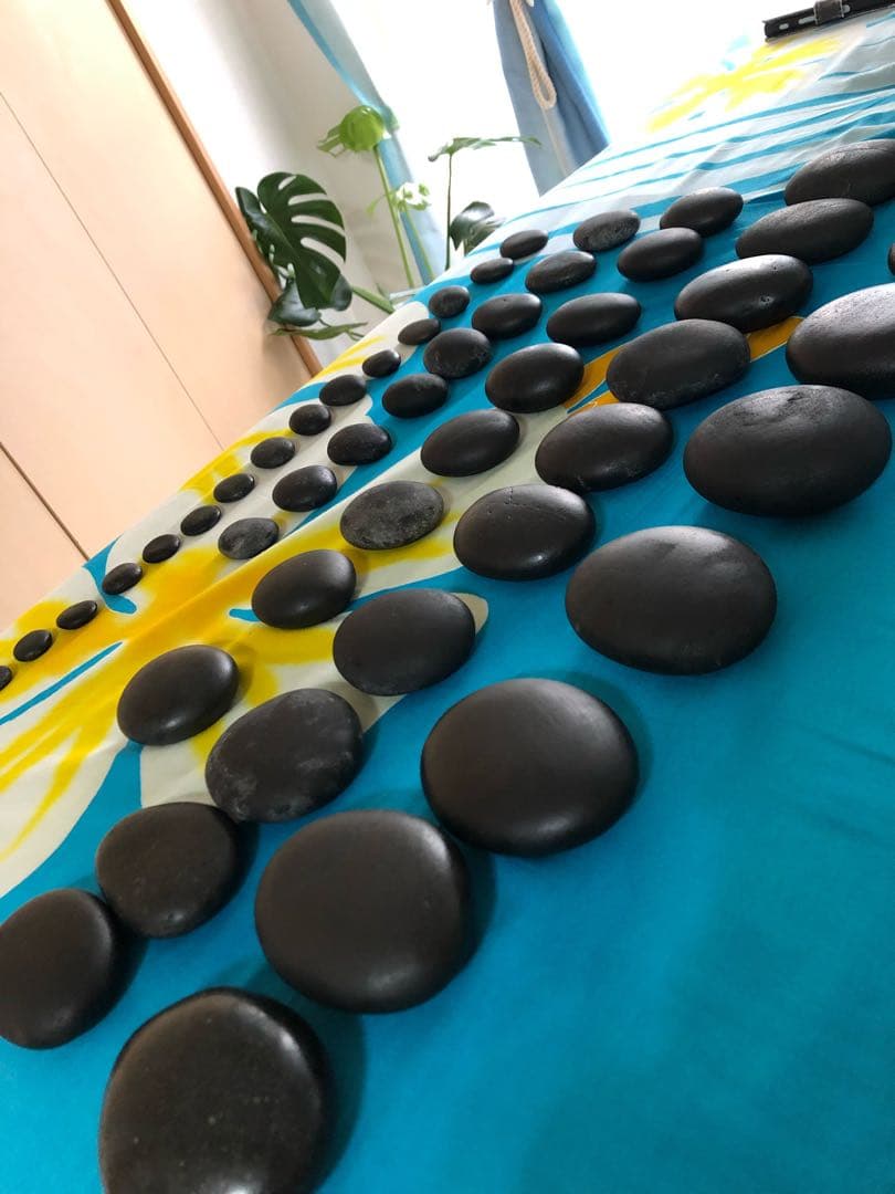 玄武岩 / ホットストーン50個 ウォーマー付き /アメリカ産