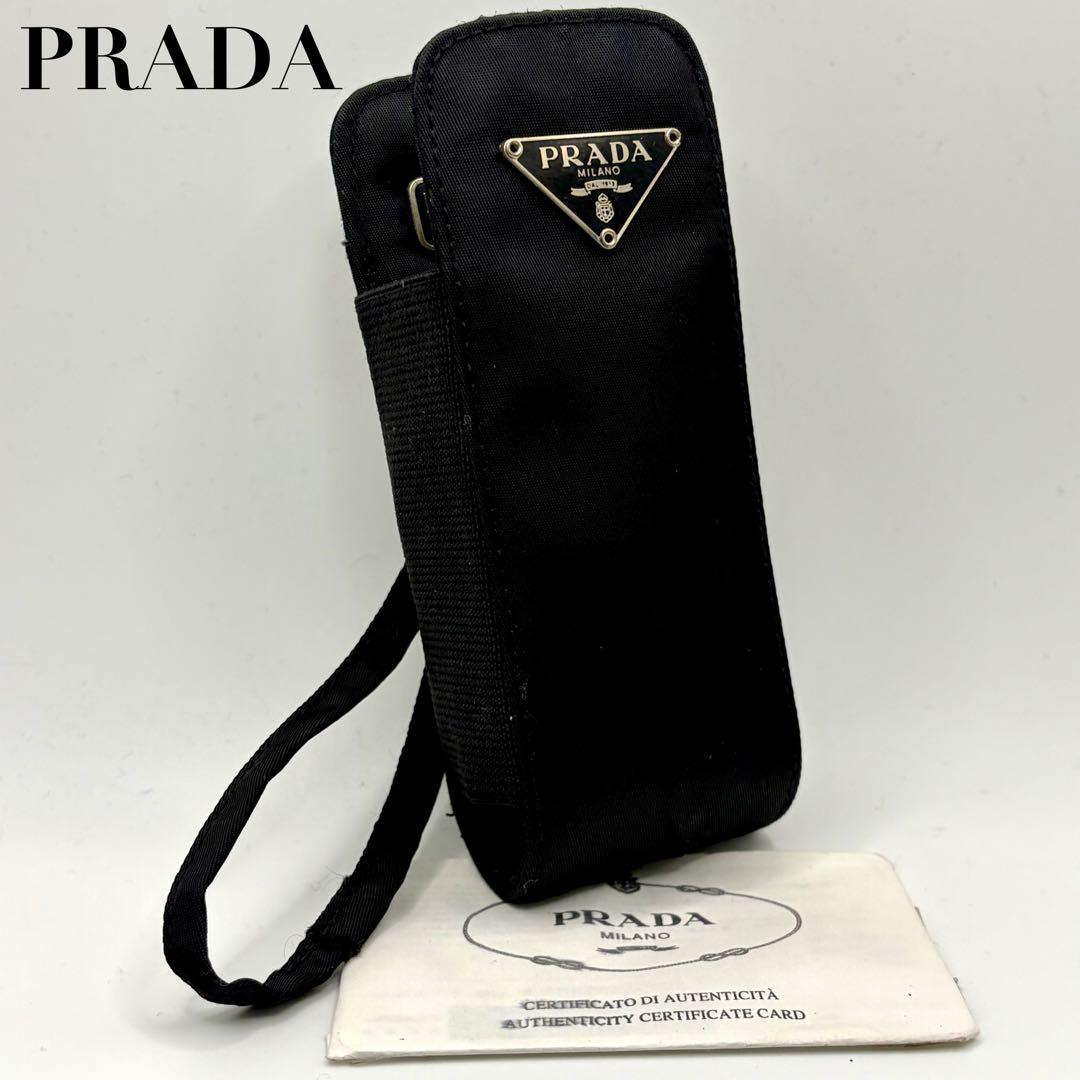 正規品】プラダ PRADAナイロン iQOSケース 小物ポーチ 三角ロゴ 黒