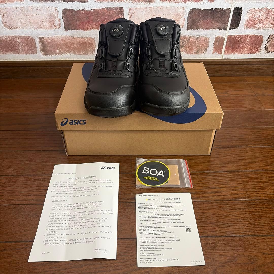 アシックス　WINJOB CP306 27cm BOA安全靴 ブラック