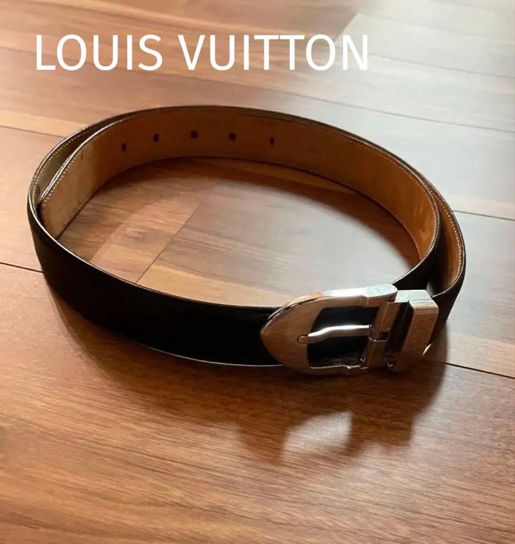 LOUIS VUITTONサンチュール クラシック エピ レザーベルト シルバー