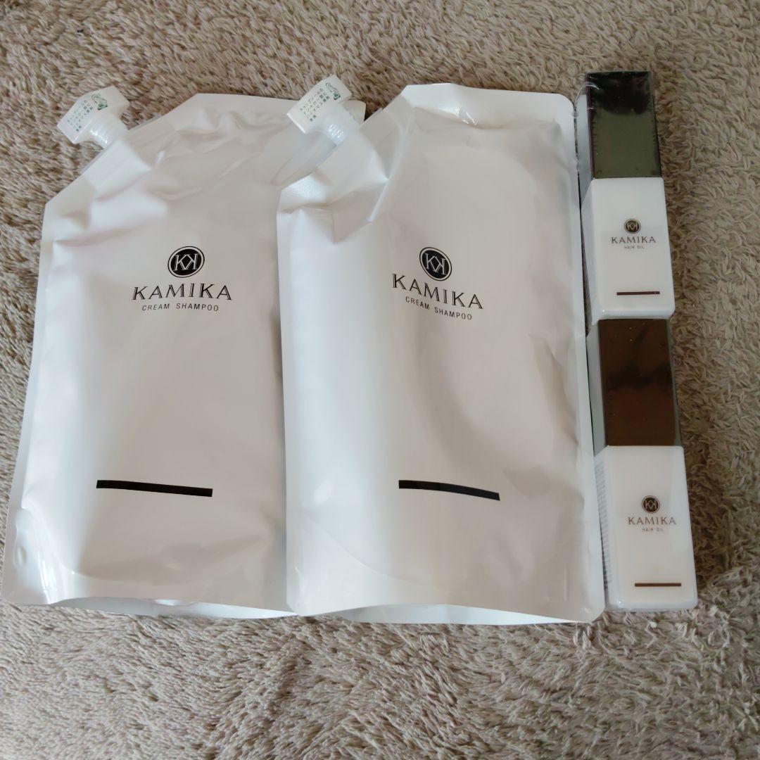 KAMIKA シャンプー 600ml 2本セットおまけつき(正月価格) KAMIKA 詰め替え クリームシャンプー 売上No.1 カミカ シャンプー 600g