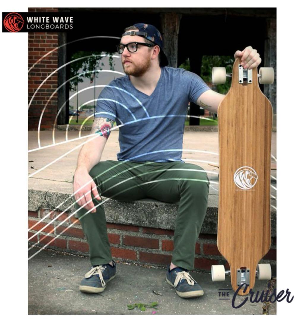 【美品】White Wave Longboard_ロングボード_41インチ