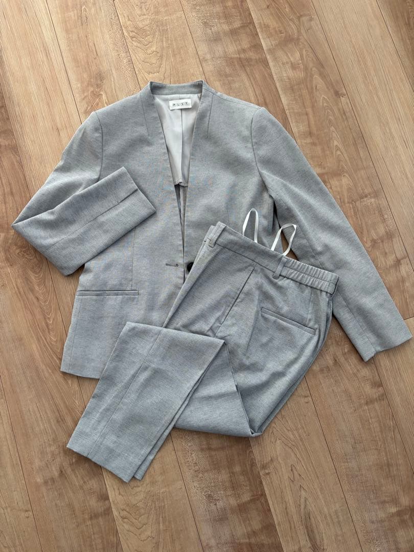 PLST グレー パンツスーツ セット