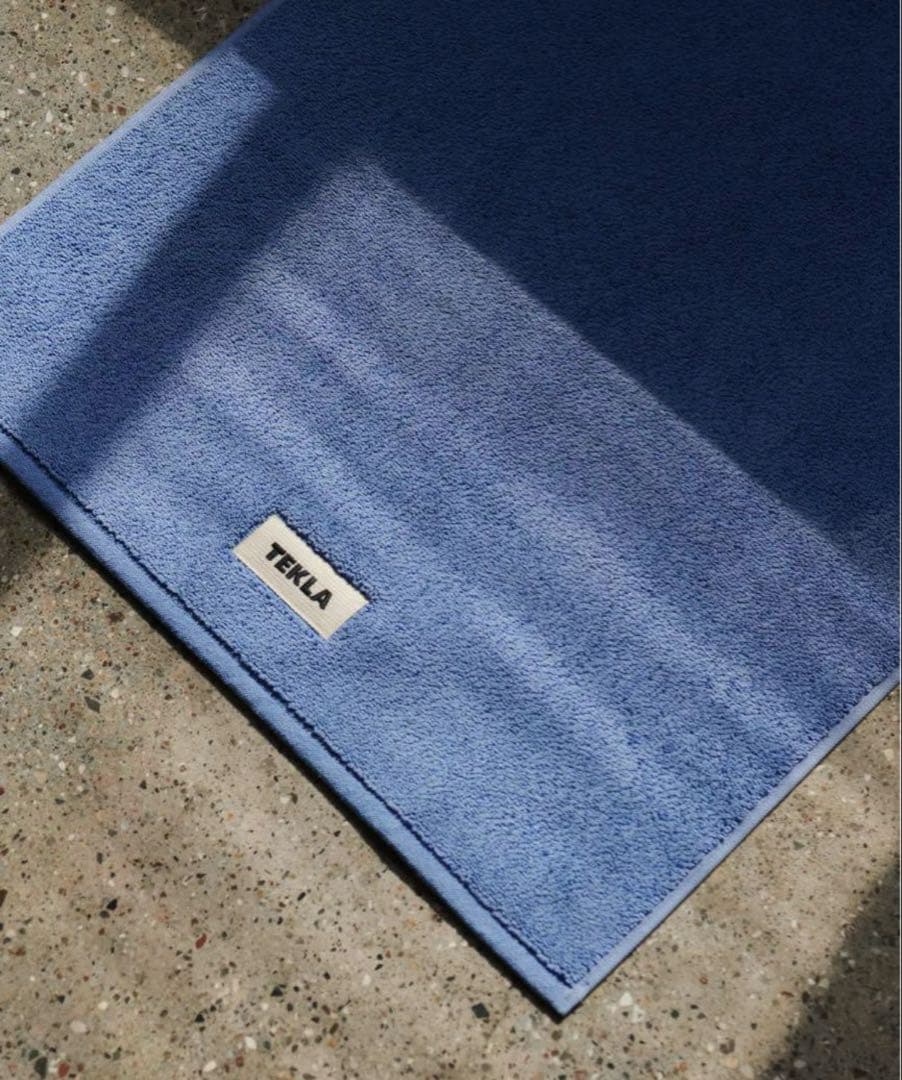 【未使用】TEKLA バスマット 70x50cm クリアブルー