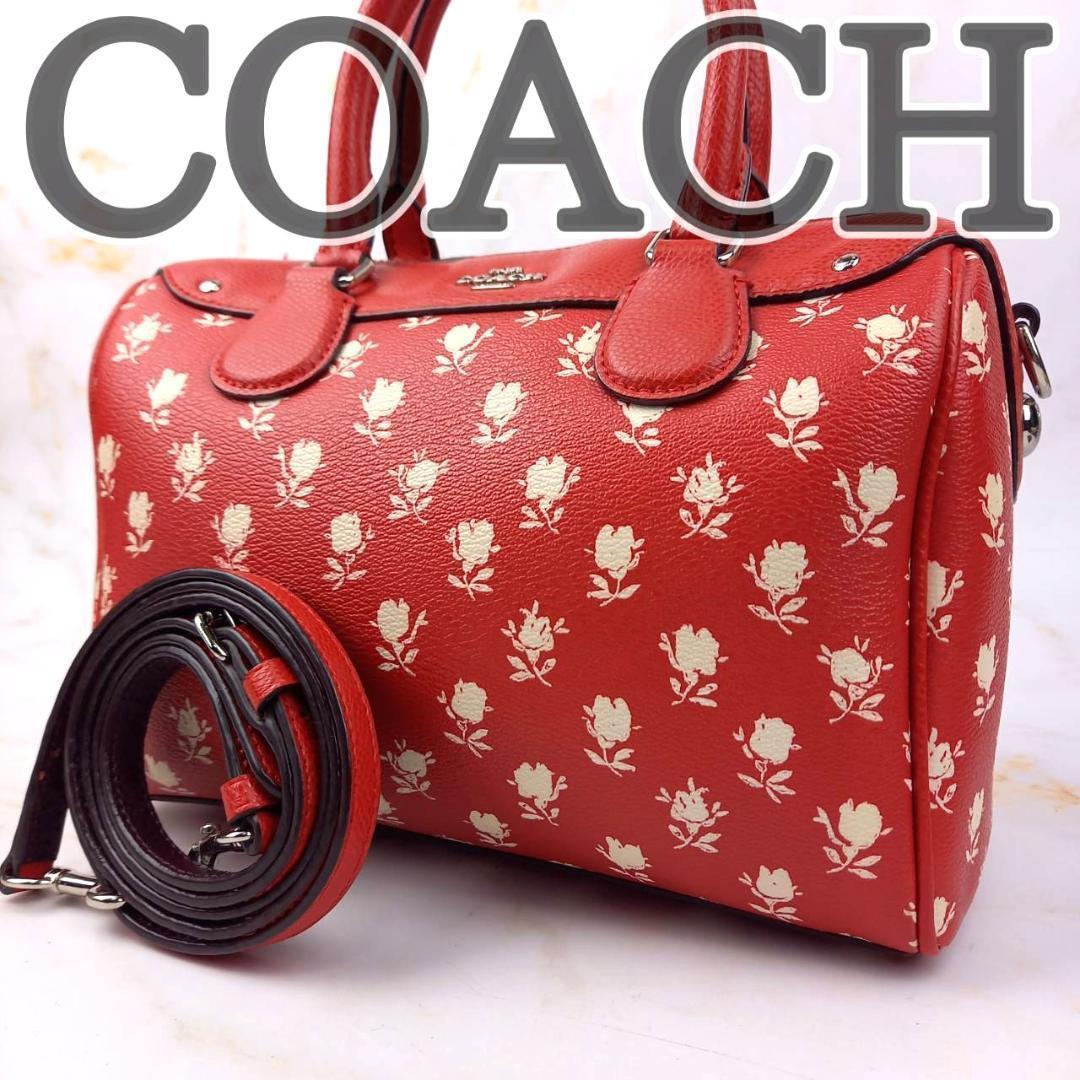 ✨良品✨ コーチ ミニボストン ショルダーバッグ ミニベネット 2way 花柄