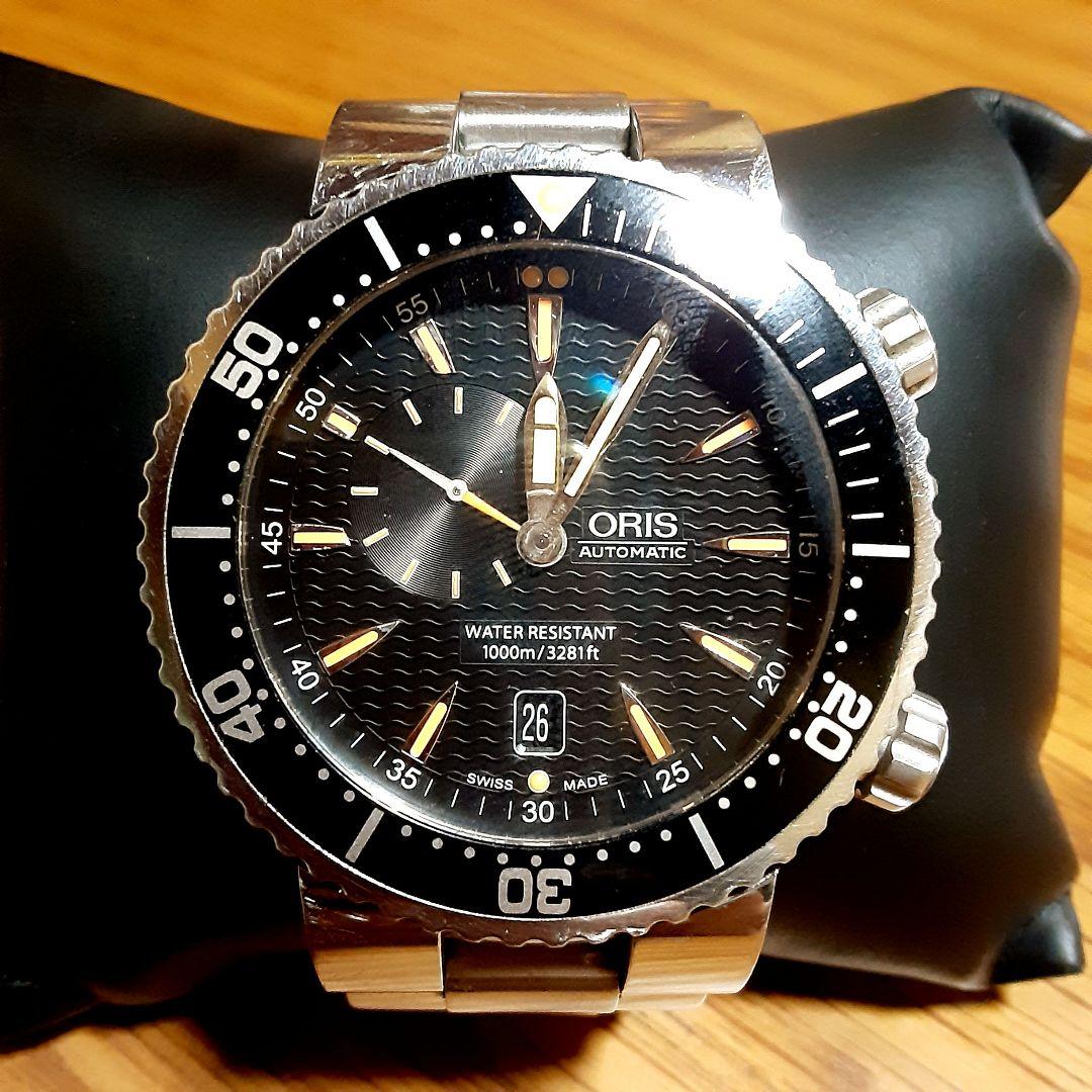 オリス　ダイバーズ　7609　スモセコ　1000m　デイト　ATメンズ腕時計