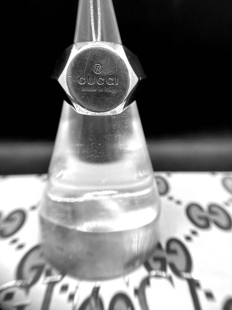 グッチ GUCCI ヘキサゴンスターリングシルバー SV925 16号 リング グッチ GUCCI ヘキサゴン スタンプロゴ スターリングシルバー SV925 16