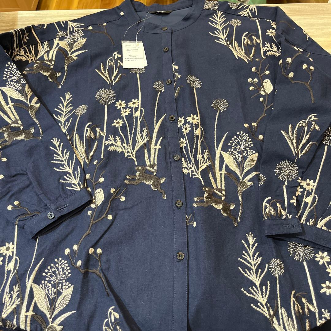 marble sud未使用タグ付長袖刺繍ブラウスEMB higotai marble sud未使用タグ付長袖刺繍ブラウスEMB higotai - メルカリ