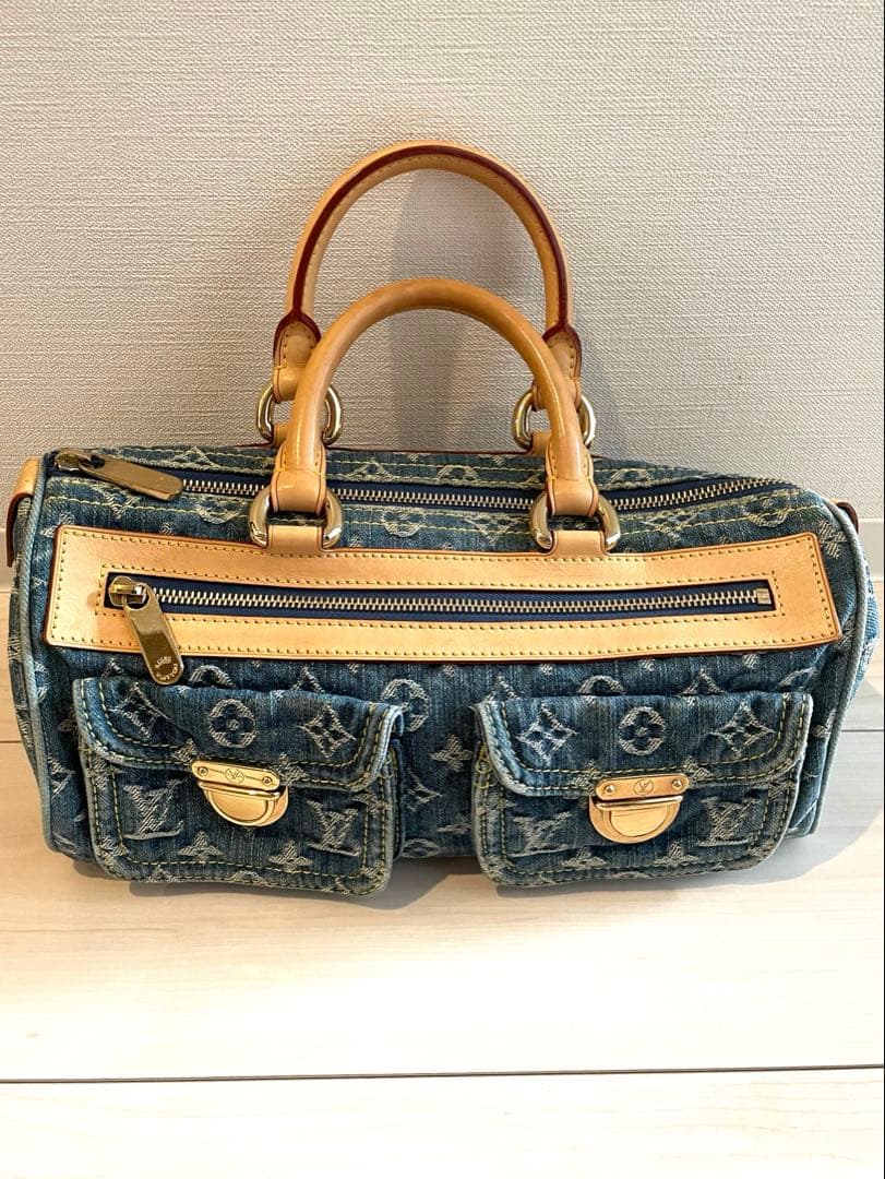 LOUIS VUITTON デニム ネオスピーディ ハンドバッグ　状態良