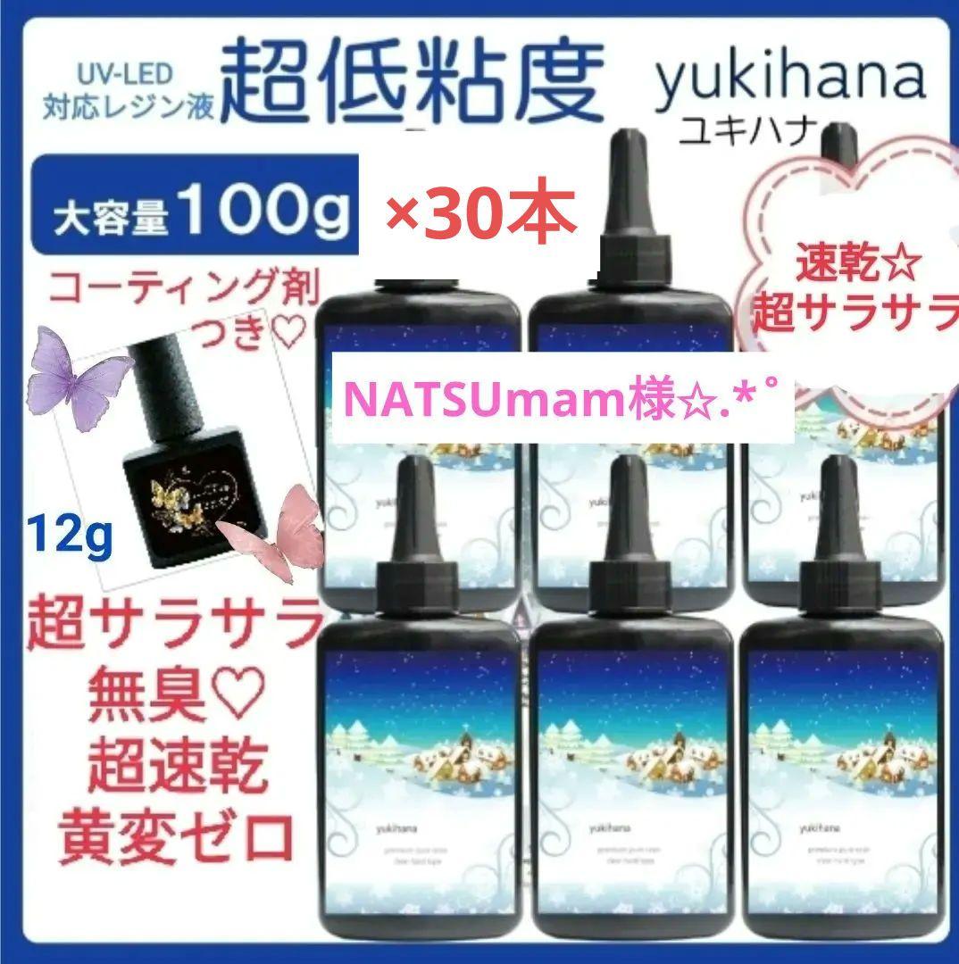 専用レジン液 ユキハナ30本、コーティング剤つき✩.*˚ 専用レジン液 ユキハナ30本、コーティング剤つき✩.*˚