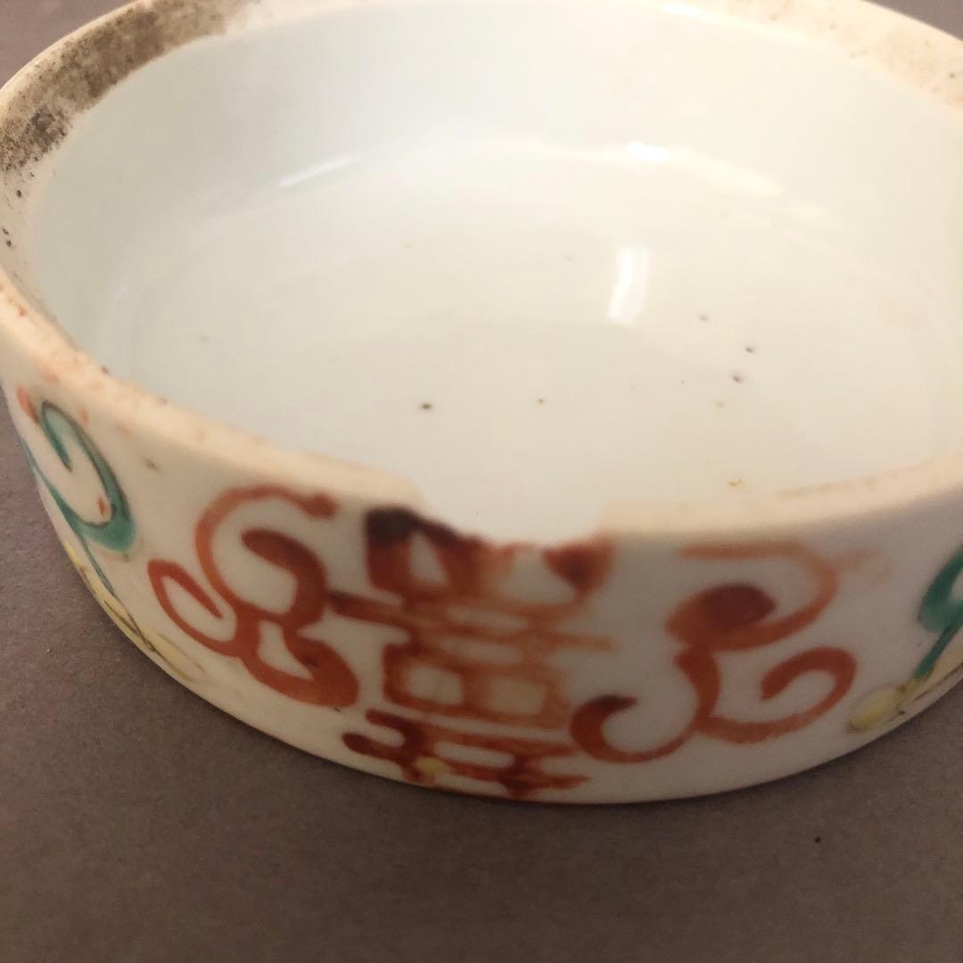 中国骨董 粉彩人物図柄 蓋物 - メルカリ