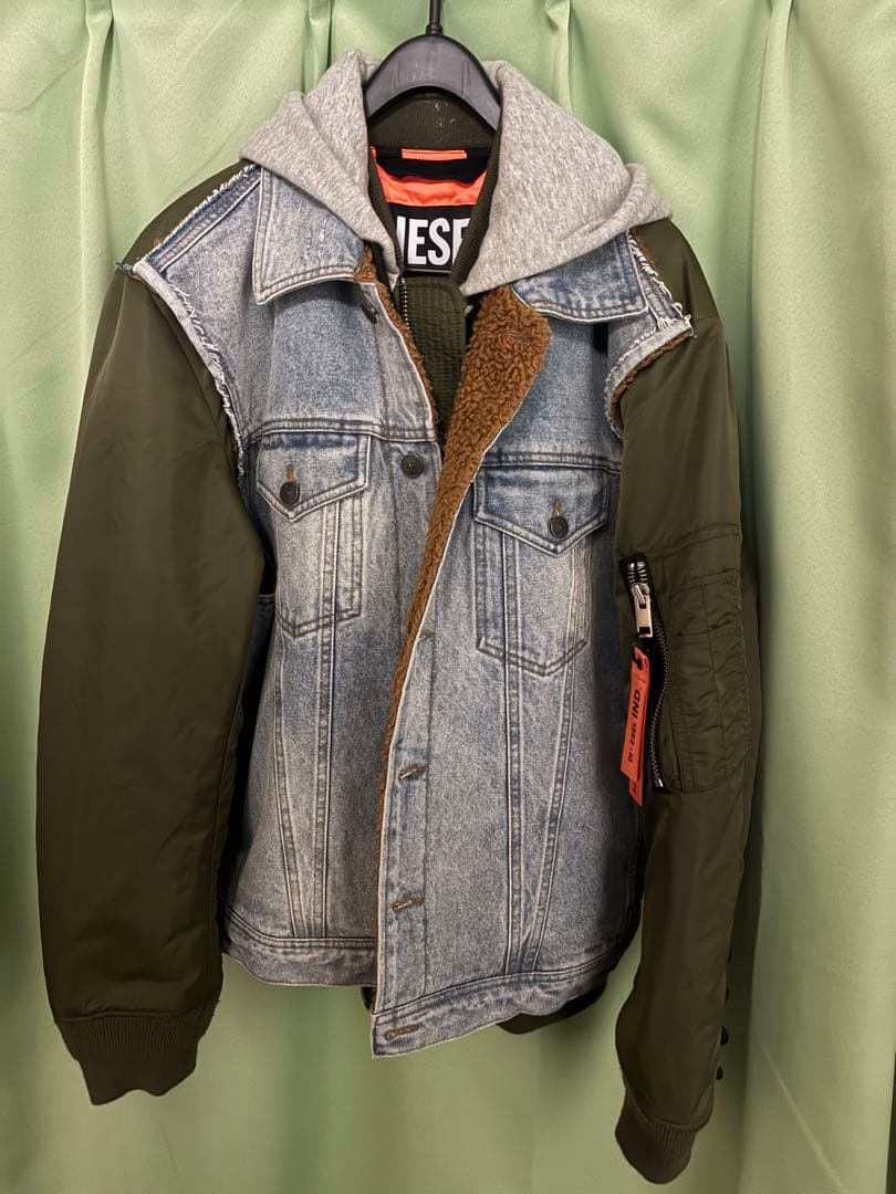 フード付きデニムジャケット diesel