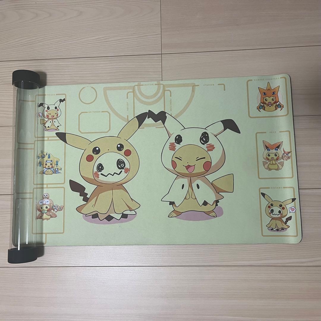 プレイマット】ポケモンカード ミミッキュ&ピカチュウ ケース付き