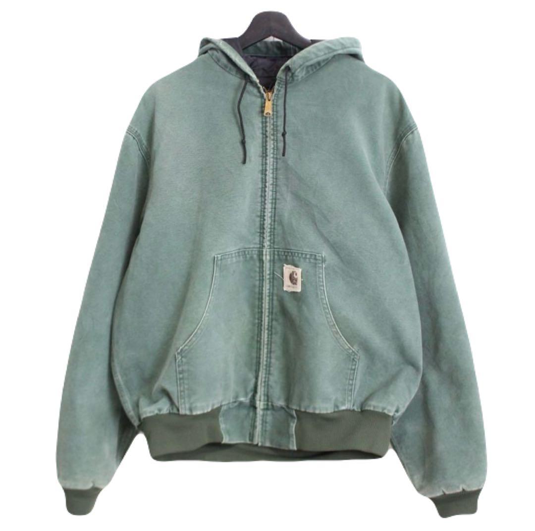 90sカーハート　アクティブジャケット　デトロイト　モスグリーン　ジョニーデップ