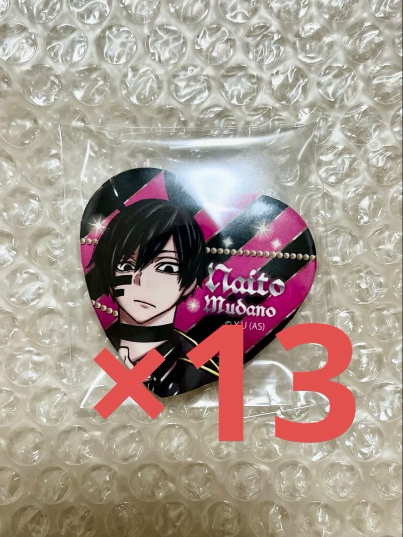 桃源暗鬼 無陀野無人 バニー ハート 缶バッジ 13点セット