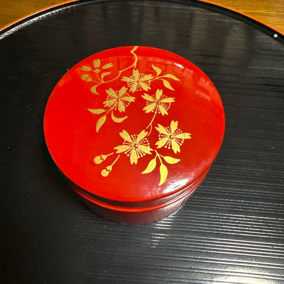 京都老舗漆器 京漆匠【象彦】 桜蒔絵 久美皿 銘々皿 漆器 6枚セット箱