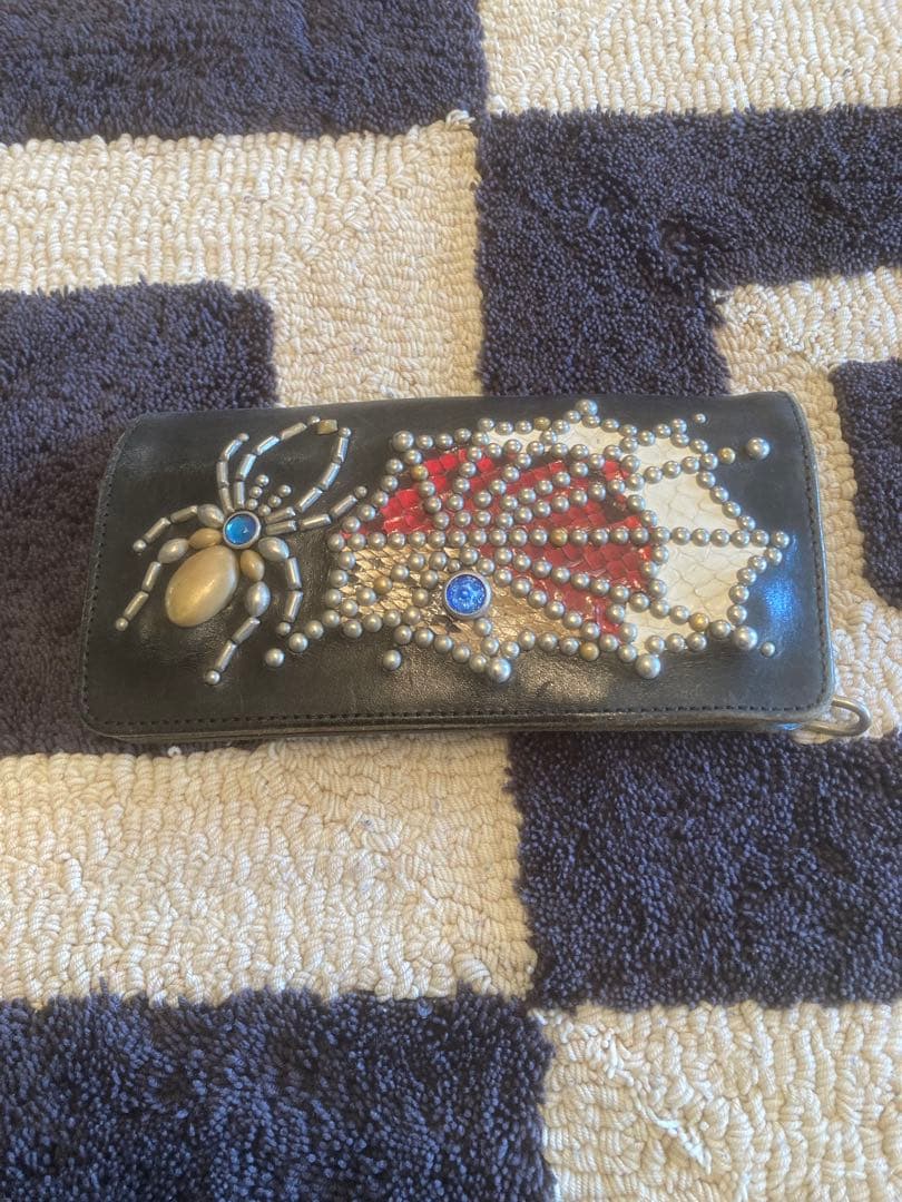 ゴールドラッシュ スパイダースタッズ長財布ウルフルズヘッド ルイスレザー レア