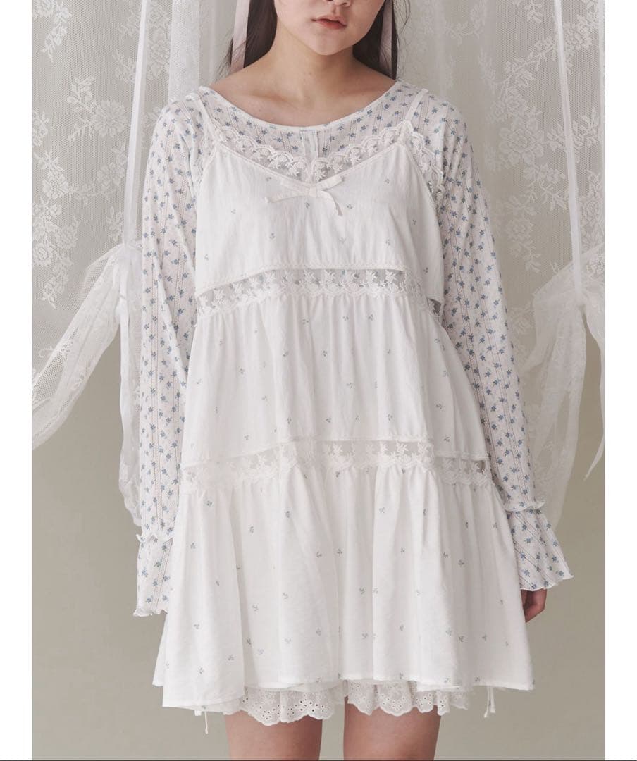 メリージェニー flowerフレアベビードール メリージェニー merry jenny flowerフレアベビードール （ブルー） -靴