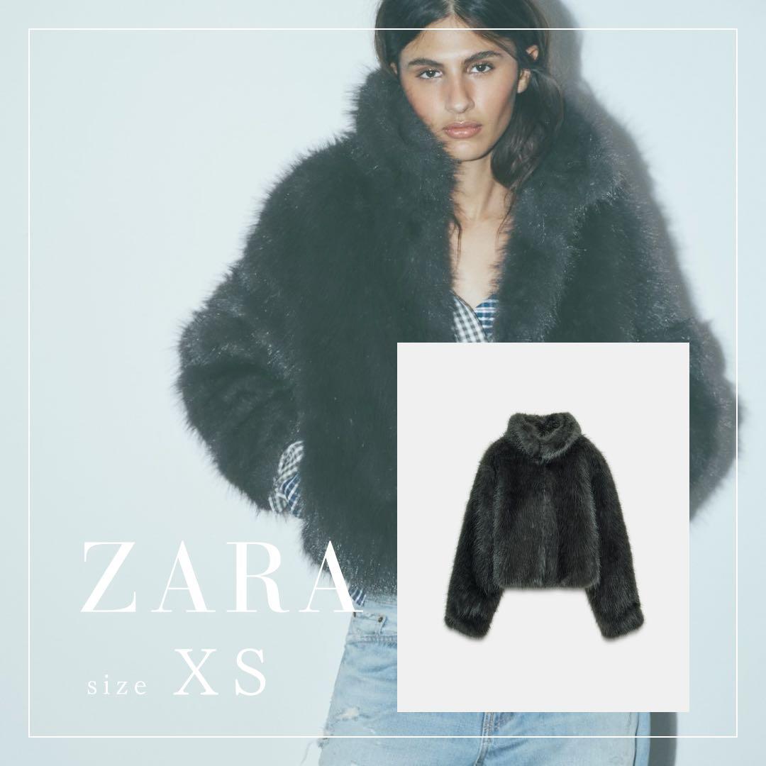 ショートフェイクファーコート トグルボタン付き ZARA 新品 XS