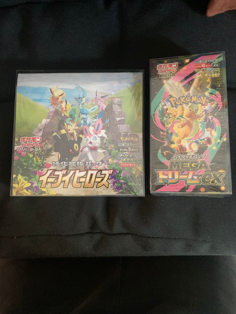 ポケカ イーブイヒーローズとMEGAドリームex BOX未開封 シュリンク付き