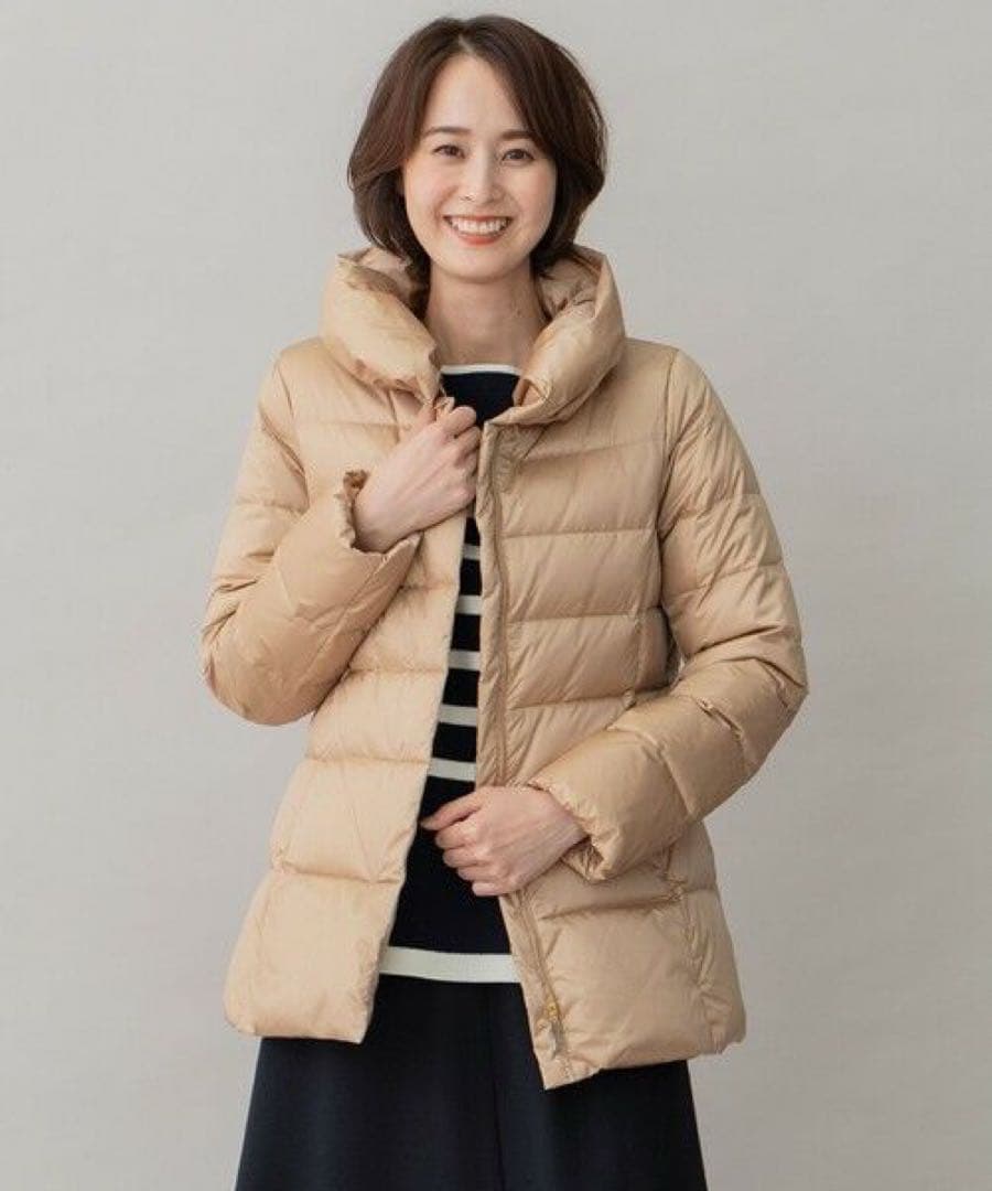 極美品✨】洗える✨】自由区 ダウンジャケット シルバー ミドル丈ダウンコート