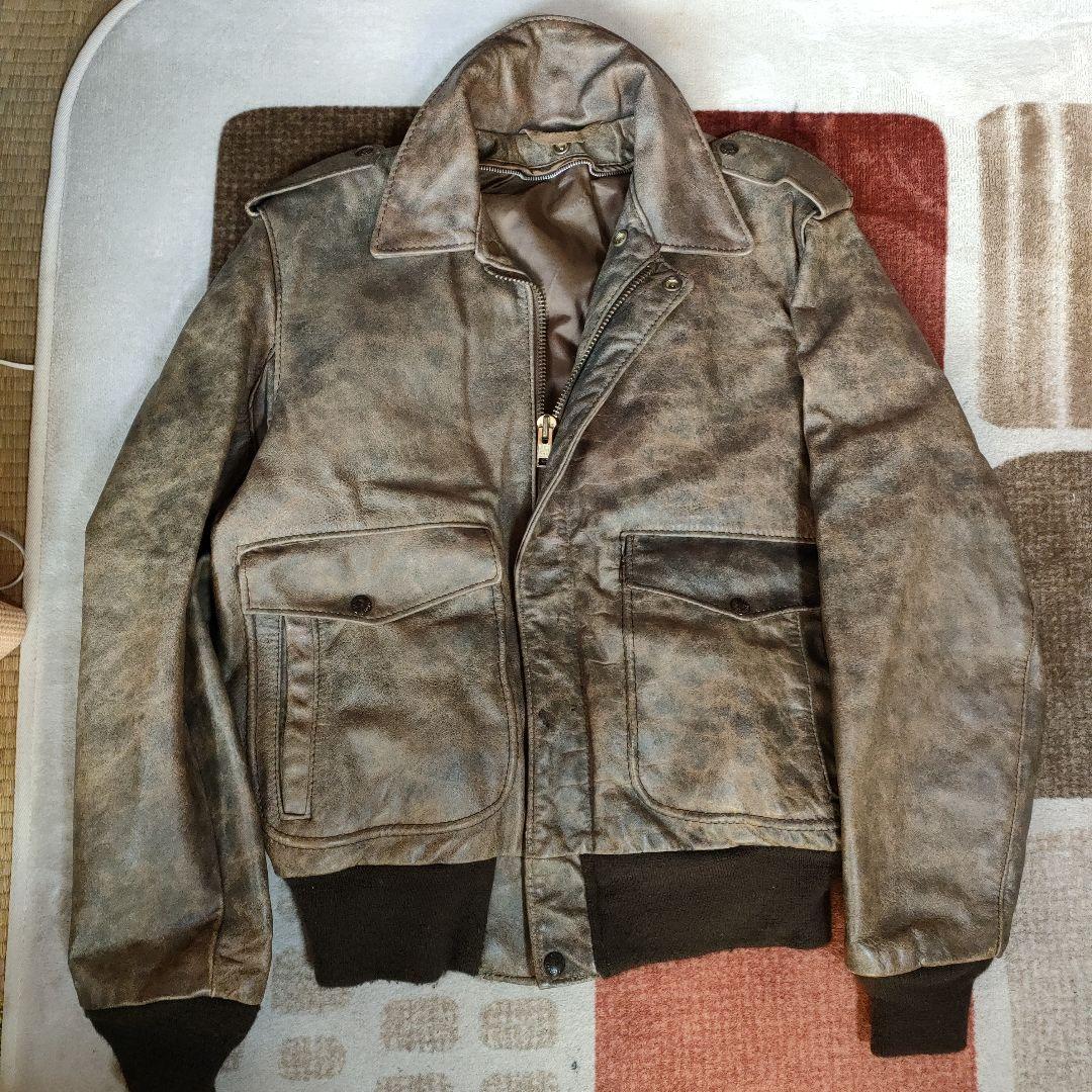 良品Schott本革ジャケット684SM ヴィンテージ38交換も可184の革違い