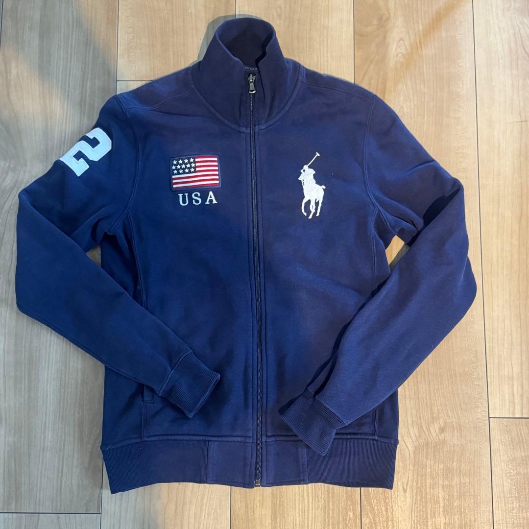 超希少品】Polo ポロラルフローレン ジップパーカー ビッグポニー