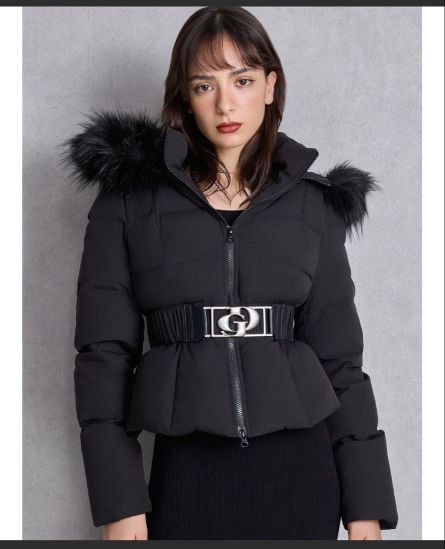 GYDA GDベルト付きショートダウンコート