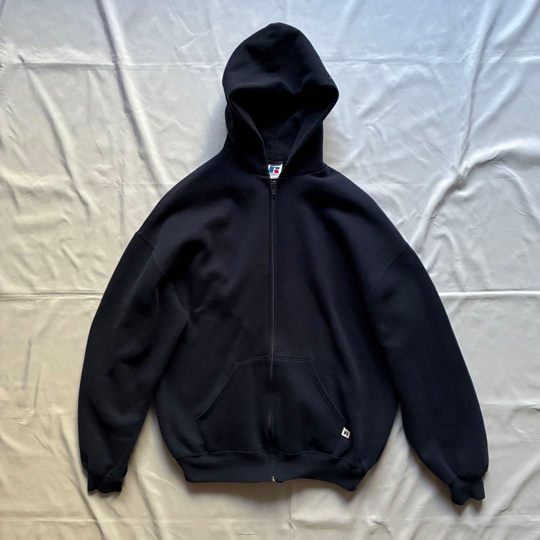 古着　90s　RUSSELL　スウェット　ジップアップパーカー　USA製 古着 90年代 ラッセル Russell スウェットフルジップパーカー USA製