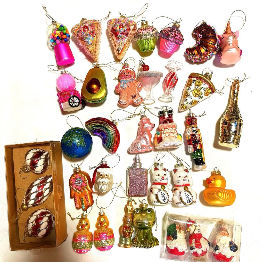 【まとめ売り】 フライングタイガー　ガラスオーナメント　クリスマスオーナメント フライングタイガー ガラス製オーナメントセット クリスマス 12個
