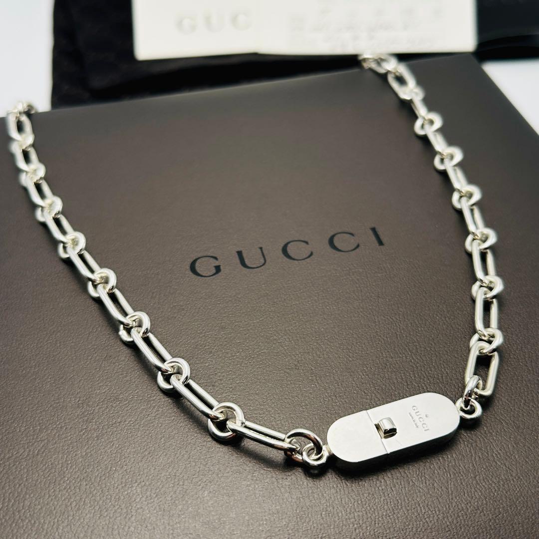 GUCCI トムフォード期　ID オーバルリンクチェーン　シルバーネックレス