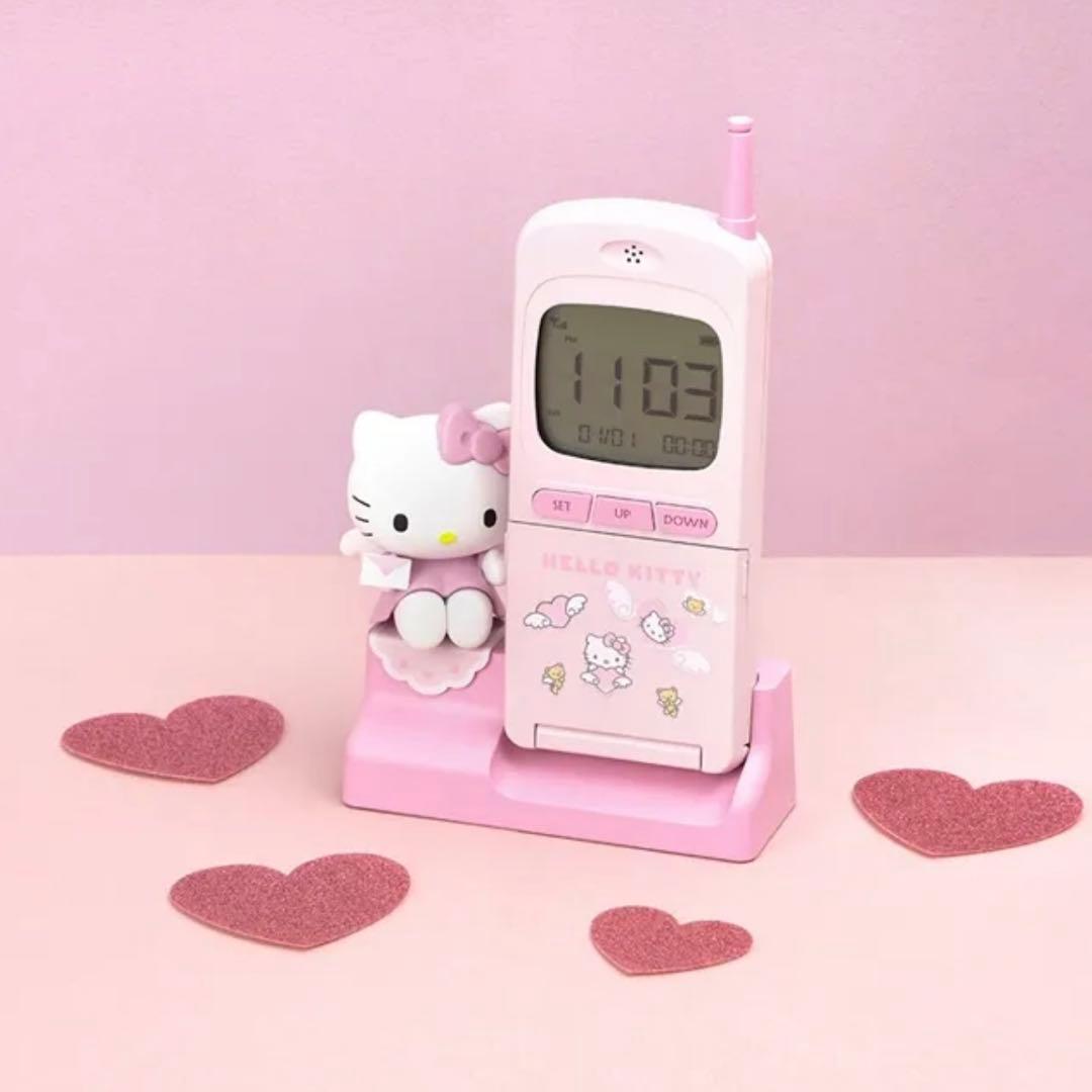 サンリオ エンジェルキティ 時計 天使 ガラケー形置き時計 - メルカリ