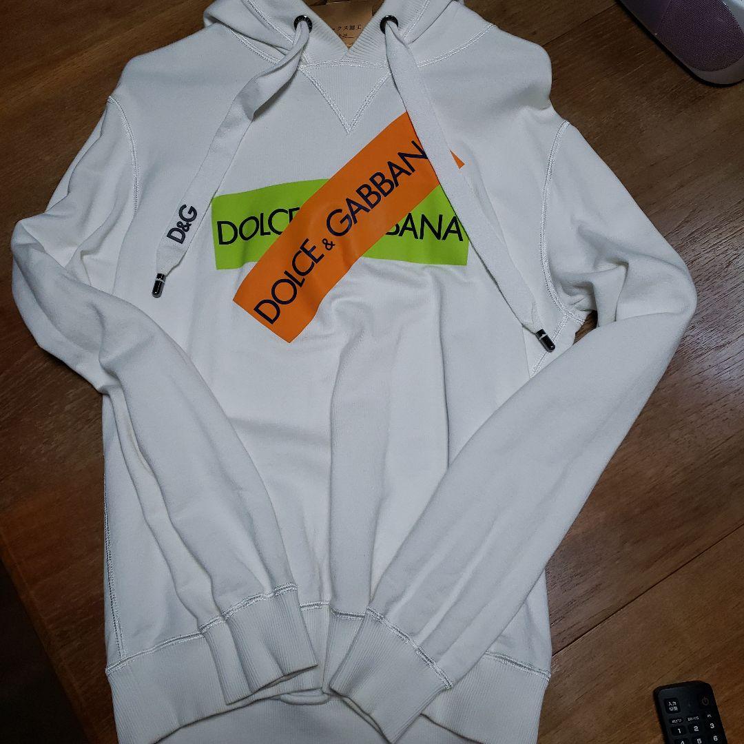 3回試着 ドルチェ&ガッバーナ パーカー ホワイト サイズ48 L