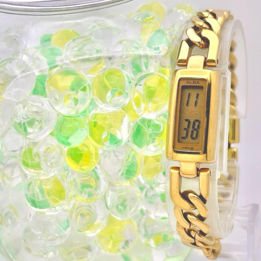 【美品/新品電池】 SEIKO ALBA レディース 腕時計 ゴールド チェーン 新品電池 SEIKO セイコー 時計 レディース オーバル ゴールド 稼働