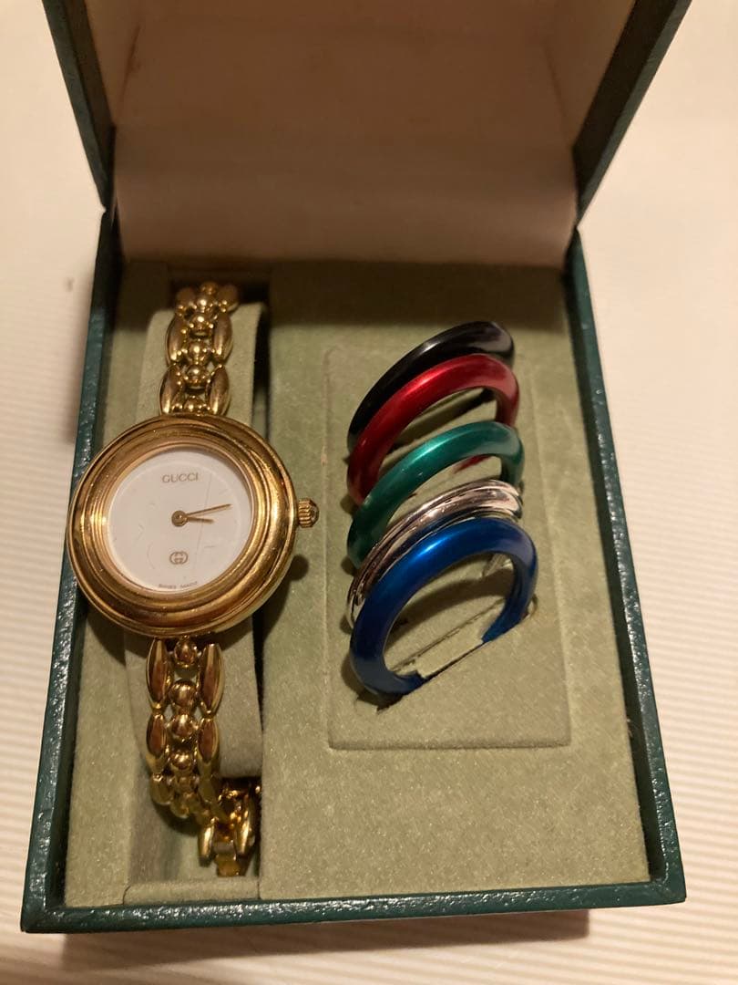 宝*斎様 GUCCI グッチ チェンジベゼル レディース腕時計 ブレスレットウォ