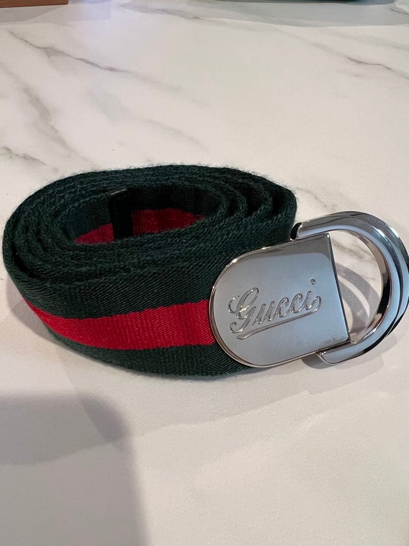 Gucci ベルト dリング　シェリーライン yumboused GUCCI グッチ 146435 シェリーライン ダブルリング キャンバス ベルト