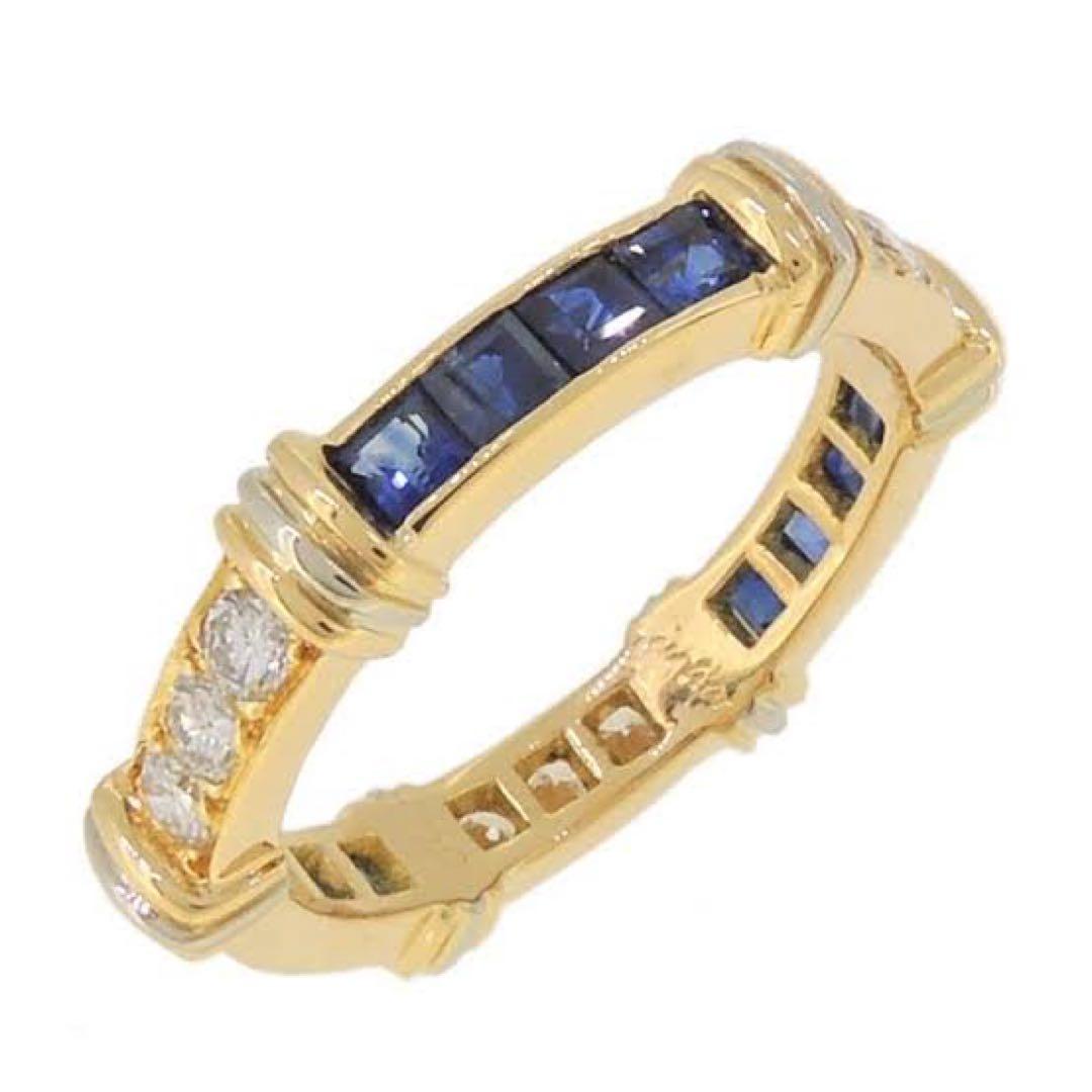 Cartier ゴールド サファイア ダイヤモンド リング