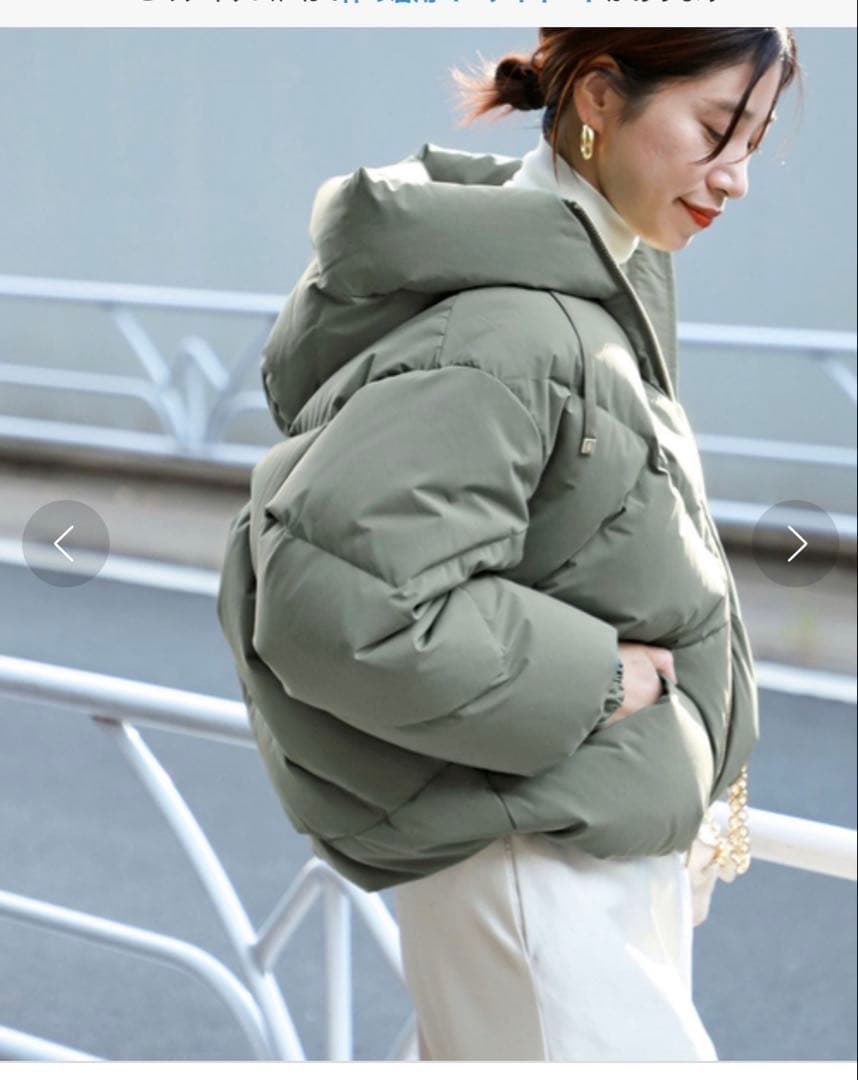 【DUNO】ダウン ペギー グリーン38 カーキ　23AW