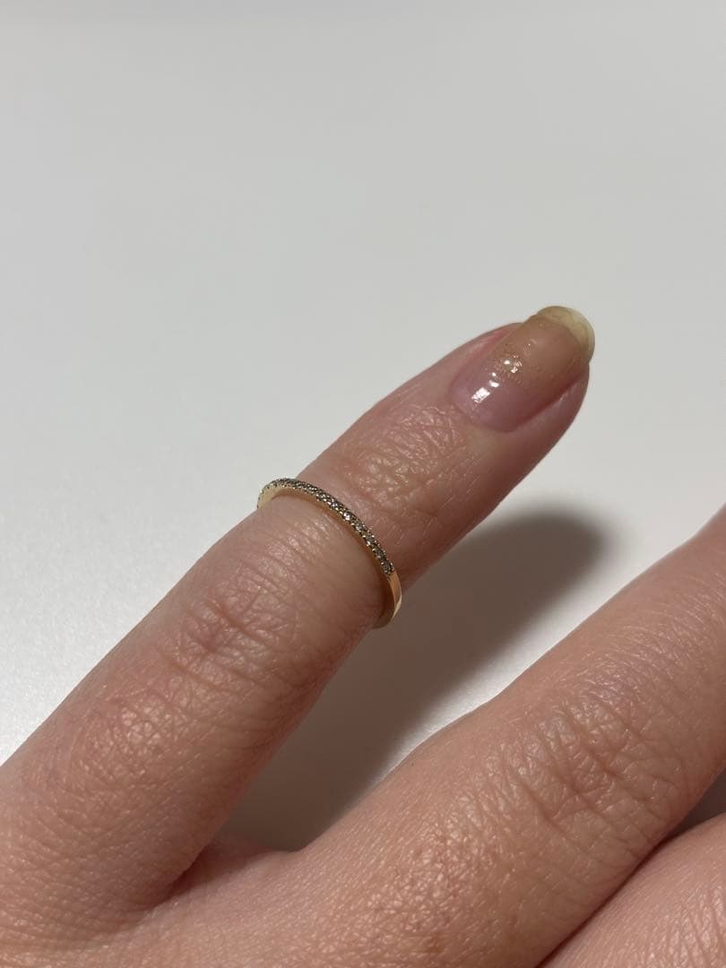 agate 0.05 K10 ゴールド　ピンキーリング