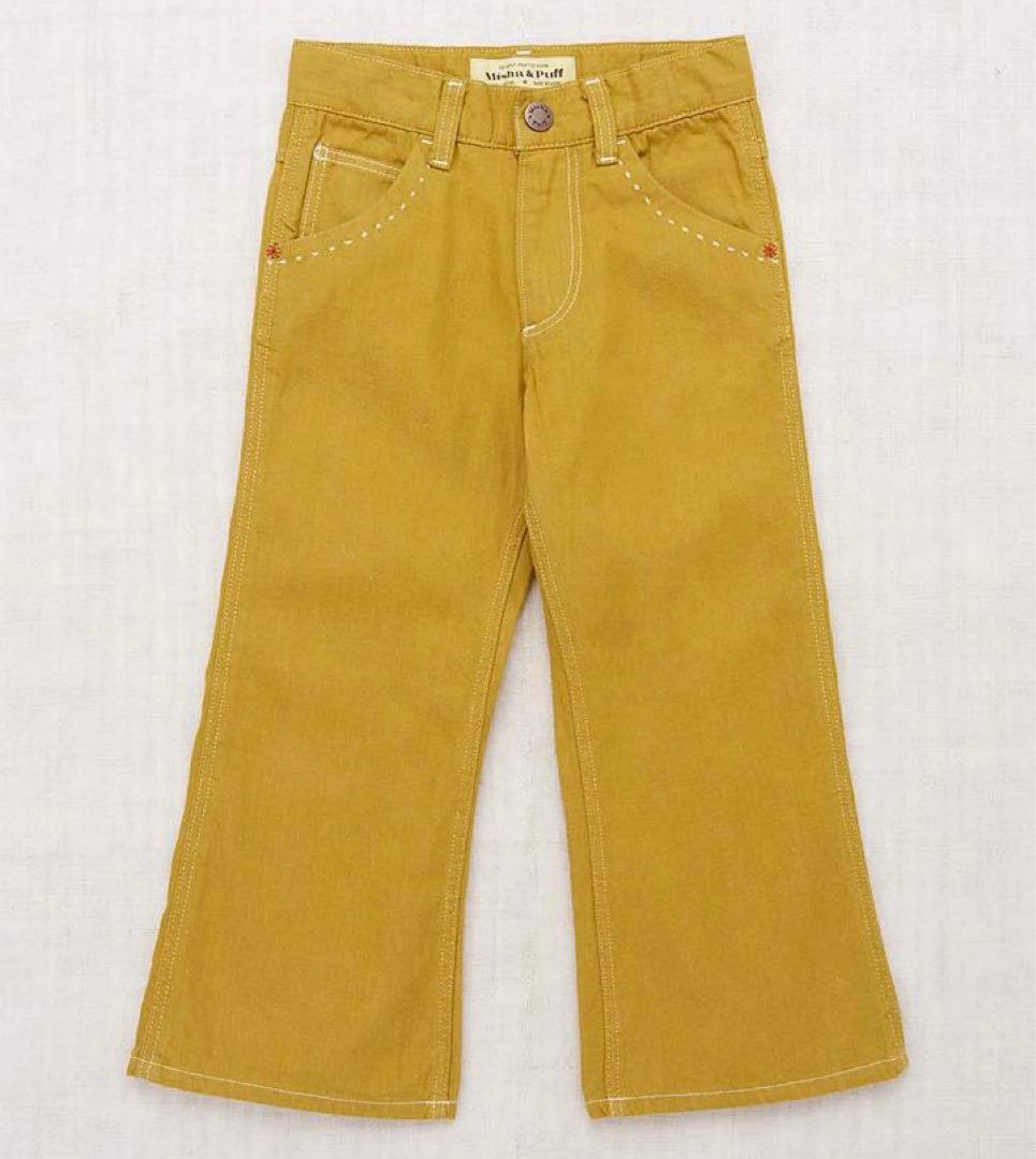 misha&puff フレアデニム イエロー 4yサイズ