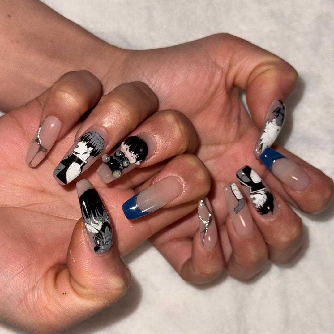 プレインシート ネイルチップ 痛ネイル ネイルシール - メルカリ