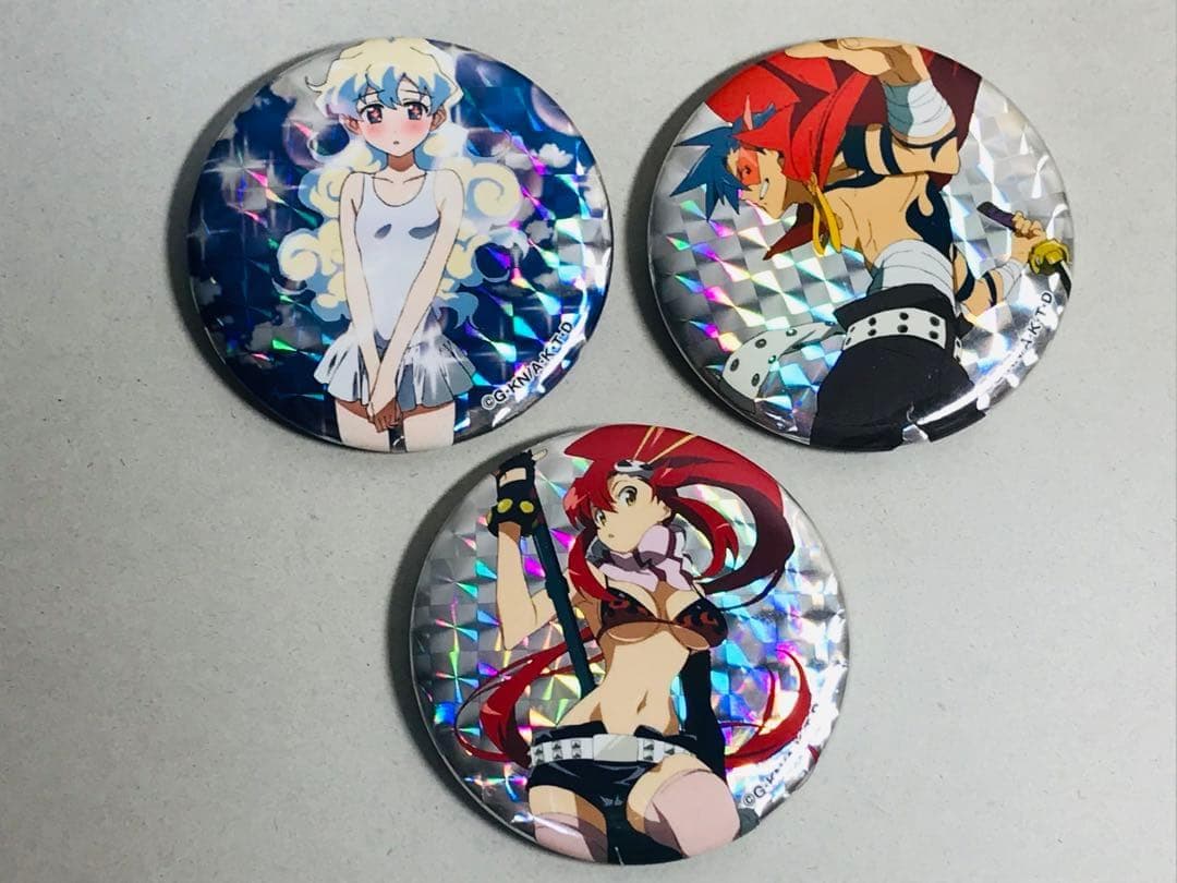 【3点セット】グレンラガン　缶バッジ　シークレット 天元突破グレンラガン』 15th Anniversary POP UP SHOP in AMNIBUS