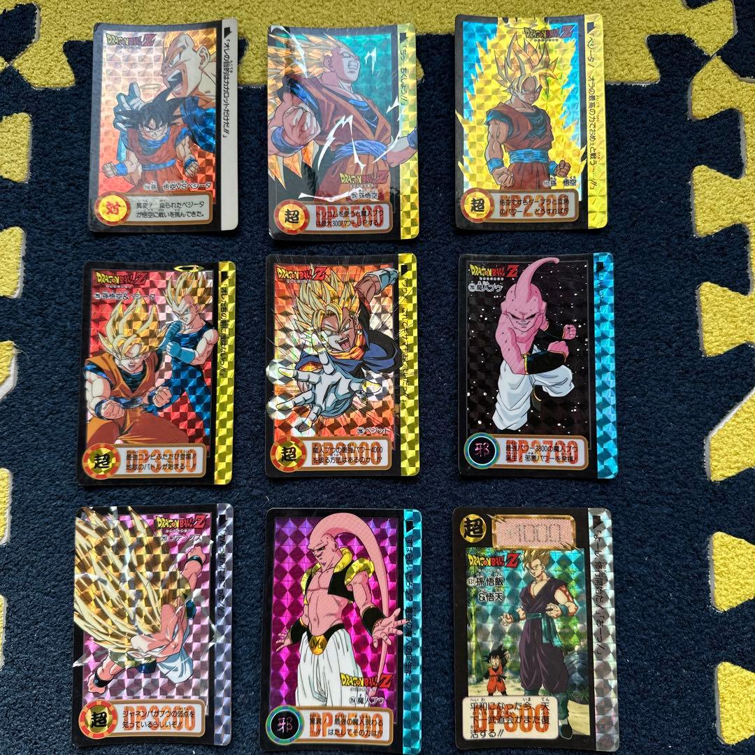アニメ放映時のカードダス！・ドラゴンボールＺ・魔人ブウ編のキラカードセット。 打倒、魔人ブウ！】ドラゴンボールZ キラカードセット - メルカリ