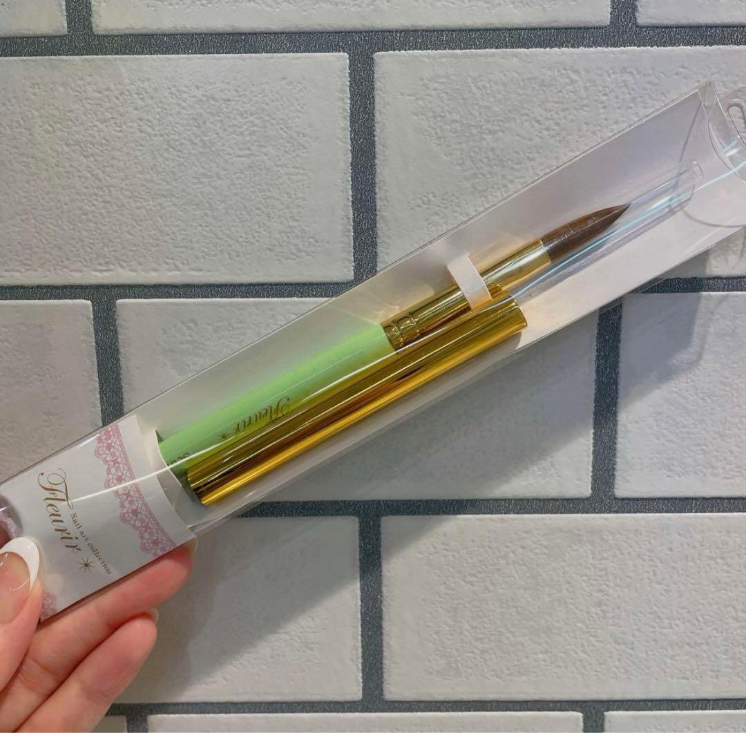 新品未開封★フルーリア 筆　スカルプチュアブラシ グリーン フルーリアスカルプチュアブラシグリーン / ディーナジェル（DnaGel