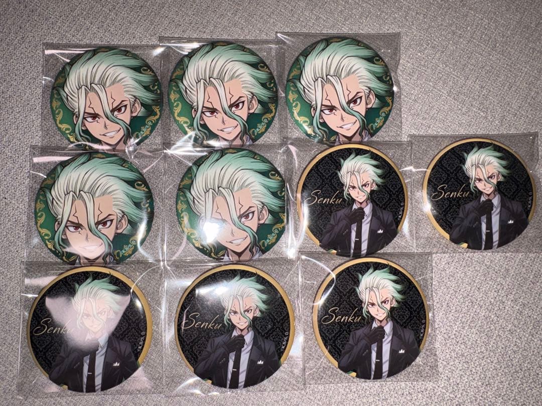 Dr.STONE ジャンフェス Theキャラ ブラックスーツ 千空 缶バ 10個