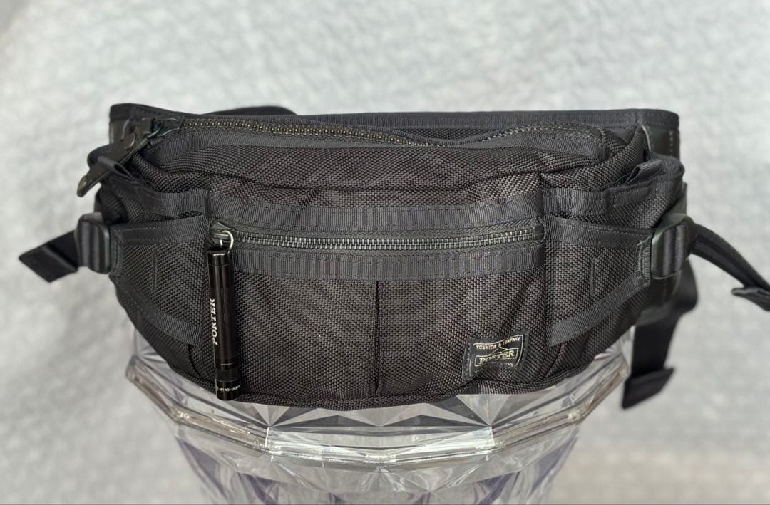 PORTER HEAT ウエストバッグ クロスバッグ 黒 吉田カバン