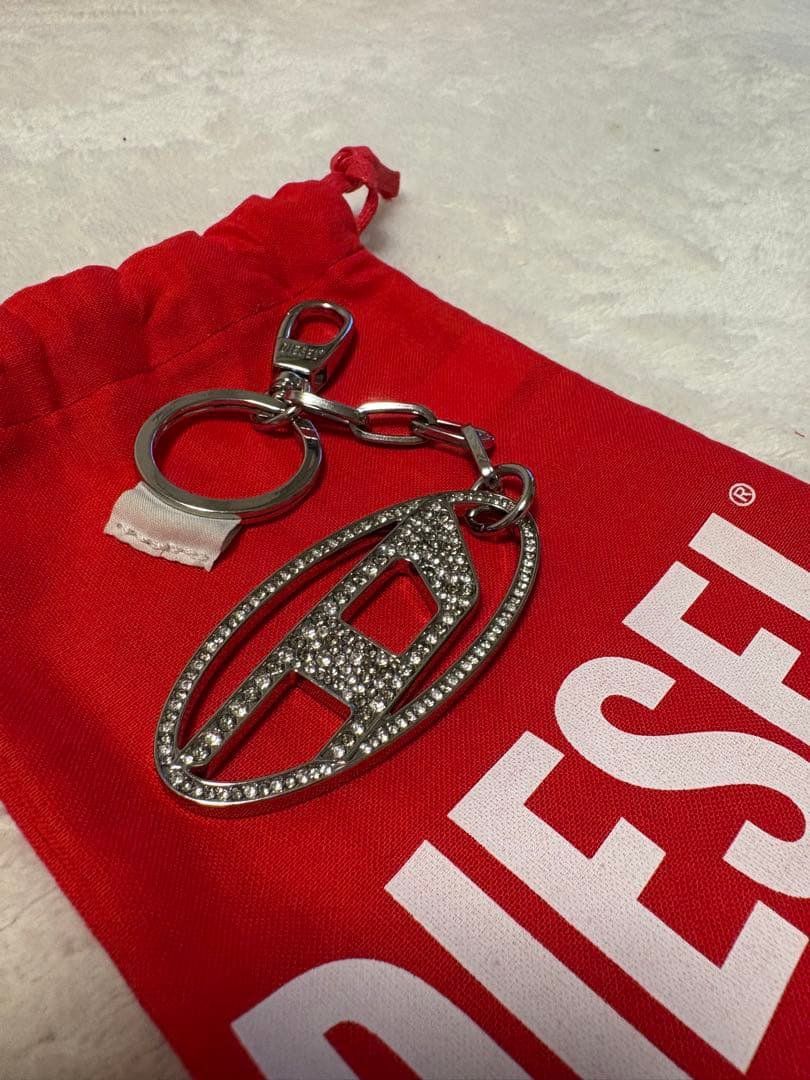 DIESEL クリスタル装飾 キーホルダー