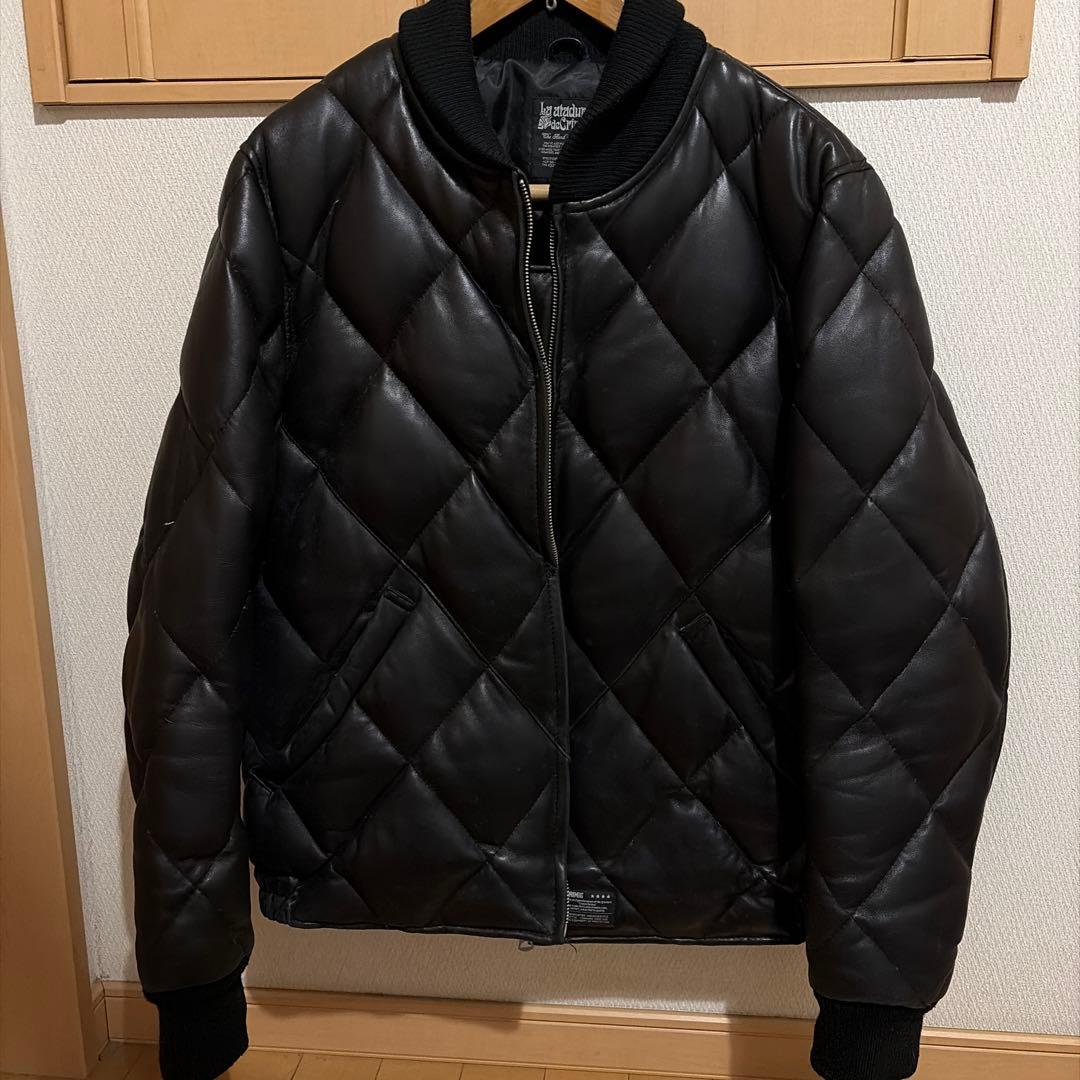 クライミー羊革ダウンジャケット黒 - CRIMIE】シングル ライダース