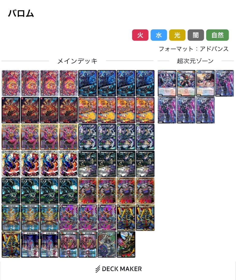 5cバロム　デッキ　デュエマ引退品 5Cバロムで遊ぶ（日記）｜ザウルス吉田